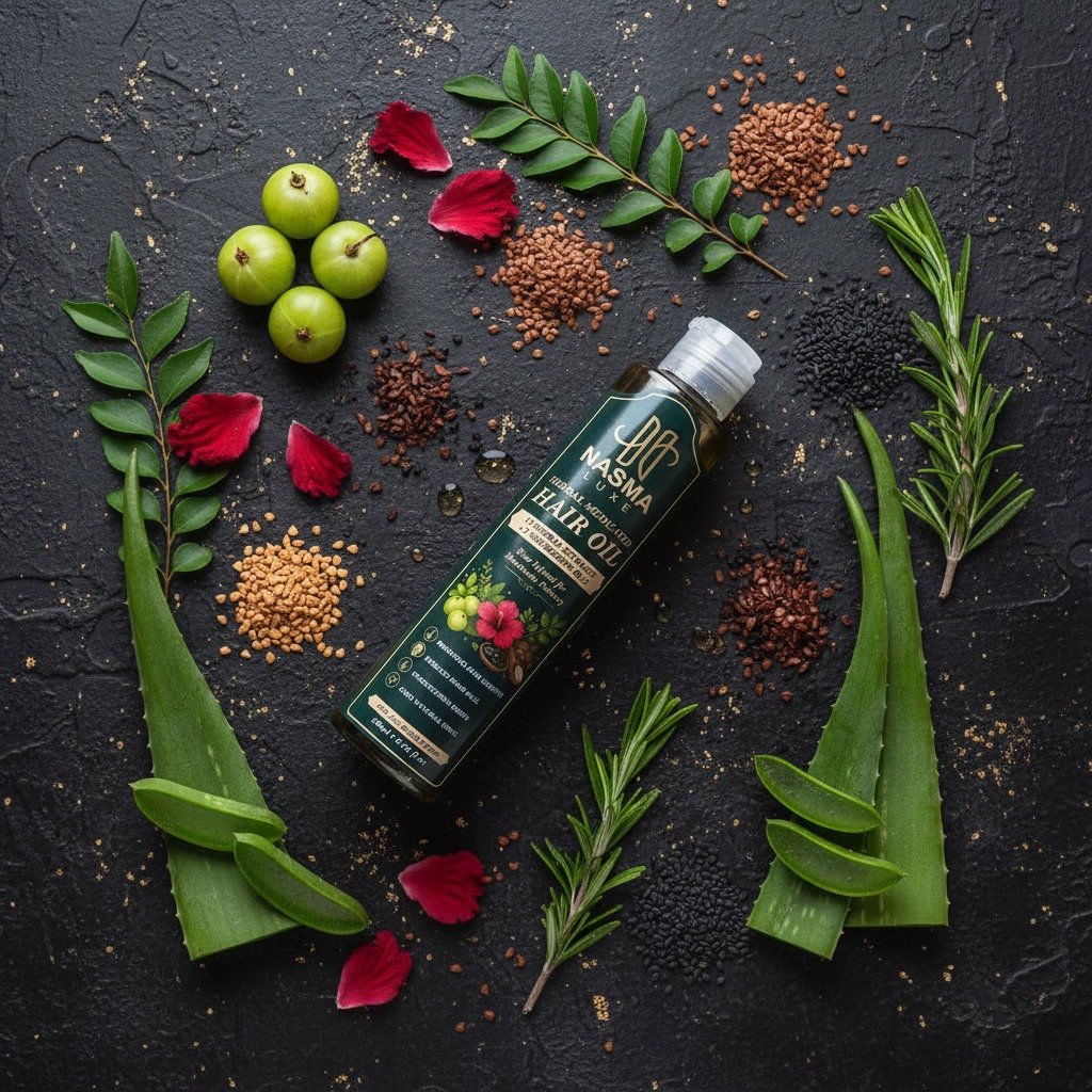 NASMA LUXE Herbal Hair Oil – 200ml - Image 7